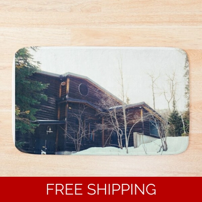 Le Studio Bath Mat Building Winter Far Side